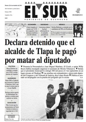 El Sur 22 de noviembre de  2011.