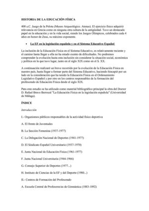 HISTORIA DE LA EDUCACIÓN FÍSICA