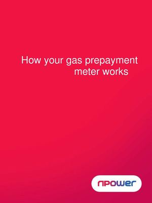 npower Gas Prepayment Guide