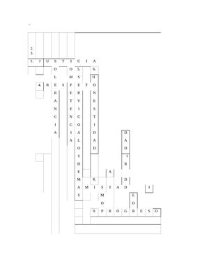 CRUCIGRAMA DE VALORES