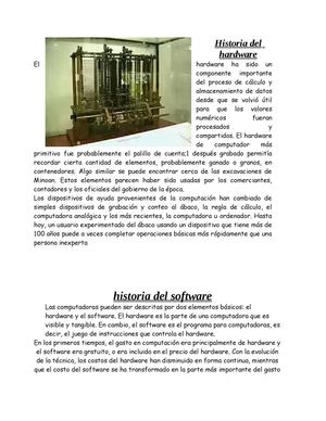Historia de HARDWARE