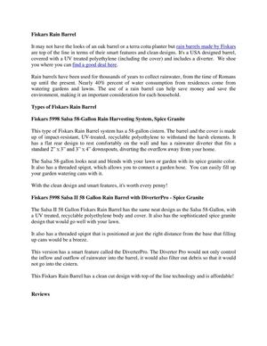 Fiskars 5998 Salsa Rain Barrel