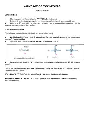 AULA AMINOÁCIDOS e proteínas