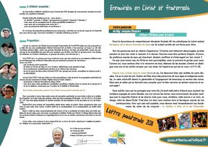 Lettre pastorale de Mgr Blaquart, évêque d'Orleans, du 1er novembre 2011 double pages