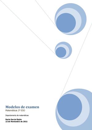 Modelo de examen mate 2º ESO Tema 3