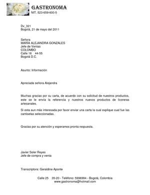 Respuesta de Informacion