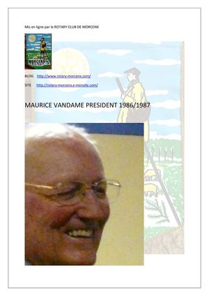 MAURICE VANDAME PRESIDENT 1986 1987