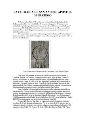 La Cofradía de San Andrés Apóstol de Elciego (Alava)