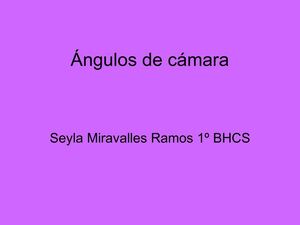 Ángulos de cámara
