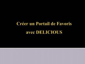 Créer un Portail de Favoris avec DELICIOUS