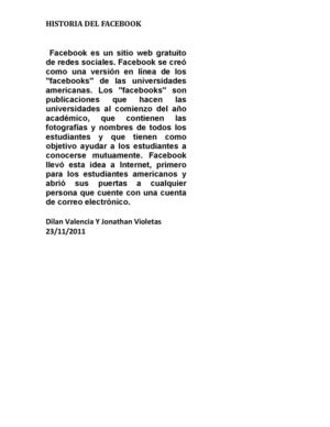 HISTORIA DEL FACEBOOK