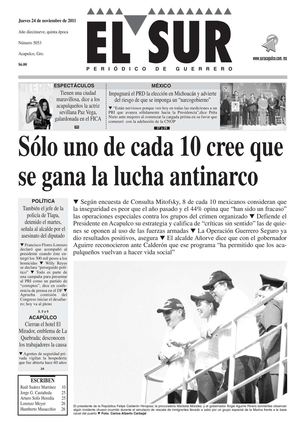 El Sur 24 de noviembre de  2011.