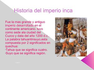 Historia del imperio inca