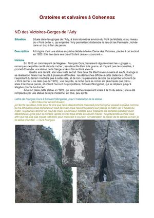 Nd des Victoires - Gorges de l'Arly