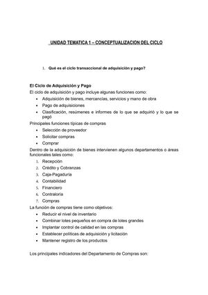 Qué es el ciclo transaccional de adquisición y pago?