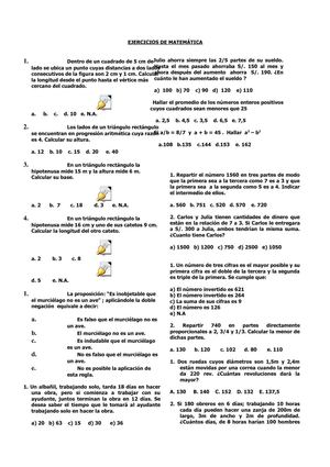 ejercicios de matematica
