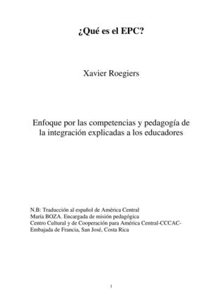 enfoque por competencias y pedagogia de la integracion