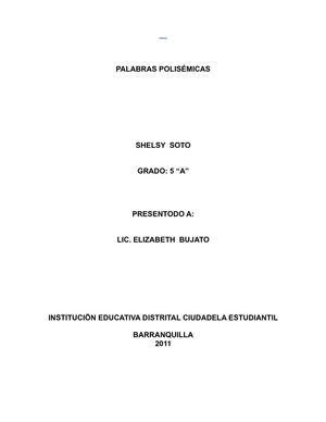 Palabras polisémicas