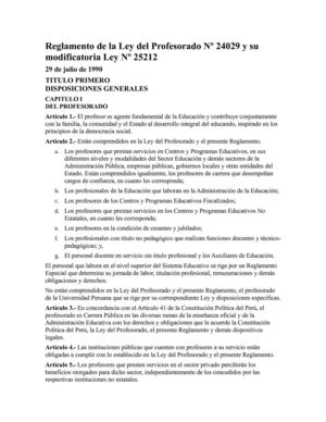 Ley del Profesorado