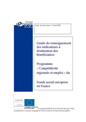 guide de renseignement des indicateurs