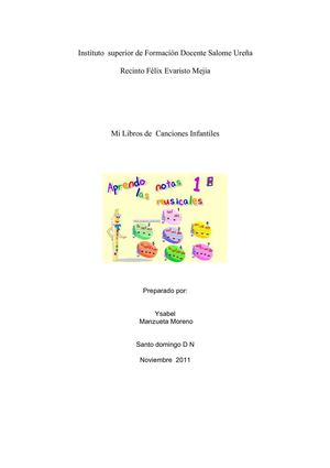 mi libro de canciones infantiles