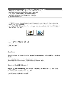 DDT2000 installation-