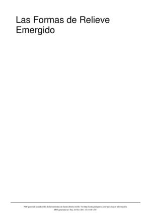 LAS FORMAS DE RELIEVE TERRESTRE
