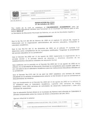 CALENDARIO ACADEMICO AÑO LECTIVO 2012-A