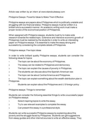 Calameo Philippine Essays Powerful Ideas To Make Them Effective