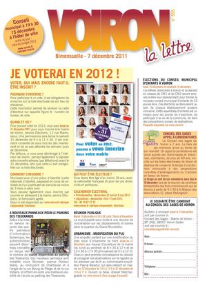 Lettre de Voiron n° 555  du 7 décembre 2011 (5 Mo)