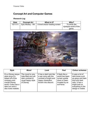Concept Art and Computer Games