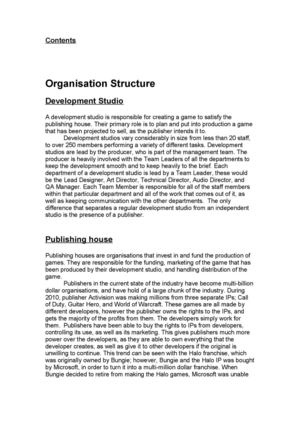 Job Roles and Organisational Structures