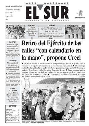 El Sur 28 de noviembre de  2011.