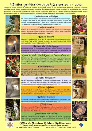 Visites guidées Groupe Béziers