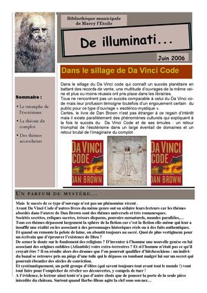 Dans la lignée de Da Vinci Code