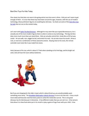 Great Dinosaur Toys For Kids