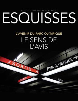 Esquisses - L'avenir du Parc olympique : le sens de l'avis