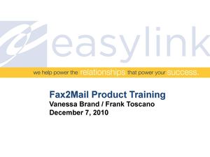 Lesson 2 - Fax2Mail Feature Training 120710_0