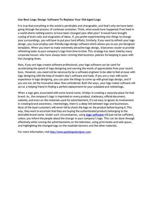 Use Best Logo Design Software To Replace Your Old-Aged Logo 