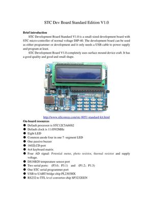 STC mcu Development Board