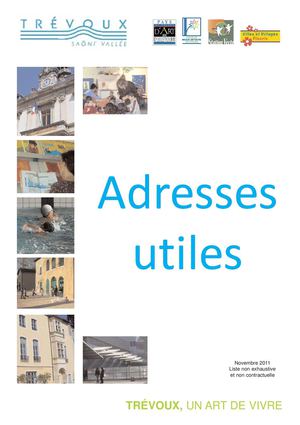 Guides des adresses utiles à Trévoux
