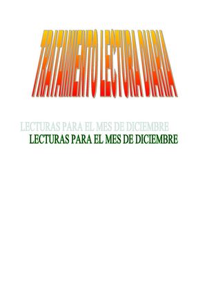 LECTURAS PARA DICIEMBRE