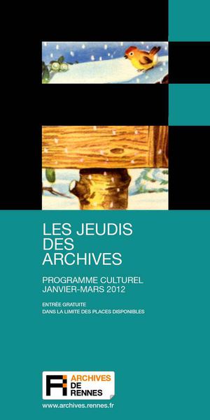 Programme des jeudis des Archives de Rennes