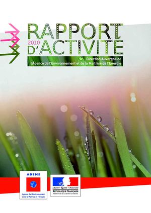 Rapport activité 2010 -ADEME Auvergne
