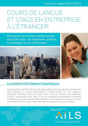 AILS séjours linguistiques | Cours de langues et Stage en entreprise