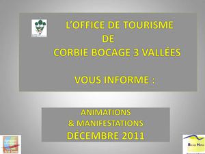 Programme manifestations et animations Decembre 2011