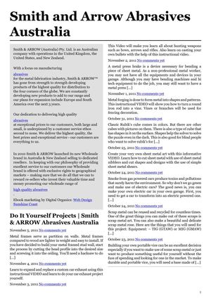 Smith and Arrow Abrasives Blog