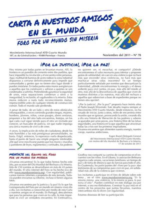Carta a nuestros amigos en el mundo N° 78