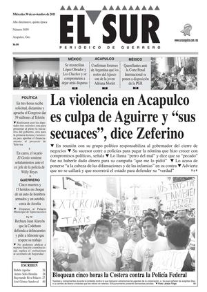 El Sur 30 de noviembre de  2011.