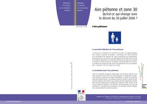 Aire piétonne et zone 30